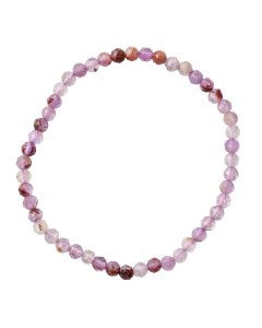 4mm Purple Phantom Crystal Faceted Bead Bracelet (1pc)