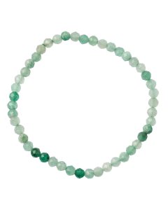 4mm Faceted Green Aventurine Bead Bracelet (1pc)