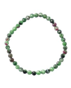 4mm Ruby Zoisite Faceted Bead Bracelet (1pc)