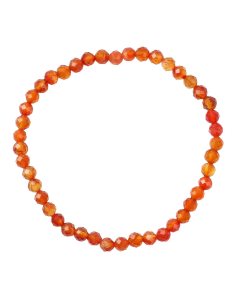 4mm Carnelian Faceted Bead Bracelet (1pc)