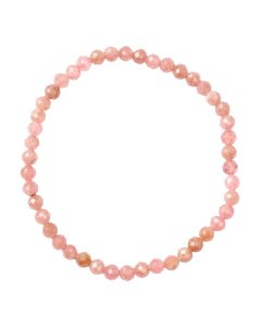 4mm Rhodocrosite Faceted Bead Bracelet (1pc)