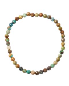 4mm Natural Turquoise (B) Faceted Bead Bracelet (1pc)