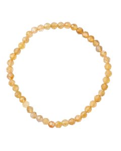 4mm Yellow Tourmaline Faceted Bead Bracelet (1pc)