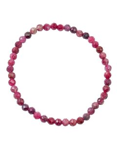 4mm Faceted Bead Bracelet, Ruby A Grade (1pc)