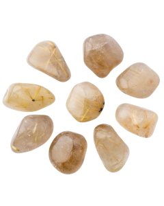 Rutilated Quartz AA Grade Extra Large Tumblestone 40-50mm, Brazil (250g)