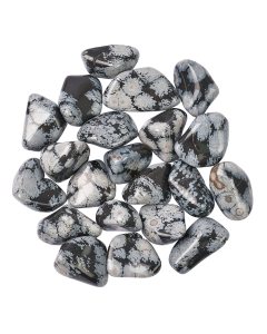 Obsidian Snowflake Medium Tumblestone 20-30mm, China (250g) NETT