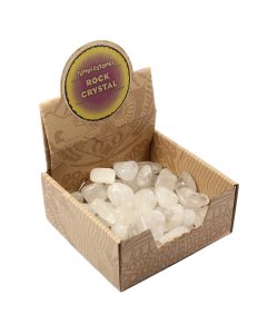 Rock Crystal (Clear Quartz) Tumblestone Retail Box (50pcs) NETT