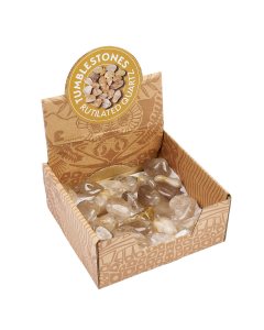 Rutilated Quartz Tumblestone Retail Box (25pcs) NETT