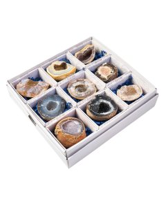 Druzy Agate Geodes in Gift Box with ID Card (9pcs) NETT
