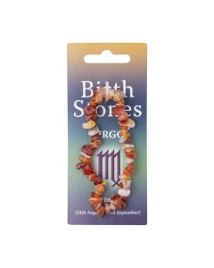 Virgo, Carnelian Birthstone Chip Bracelet (10pcs) NETT