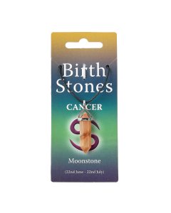 Cancer, Moonstone Birthstone Pendant on Thong (10pcs) NETT