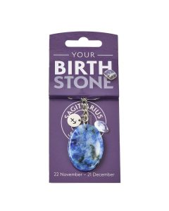SAGITTARIUS Sodalite Birthstone Keyring with Charm (3pc) NFD