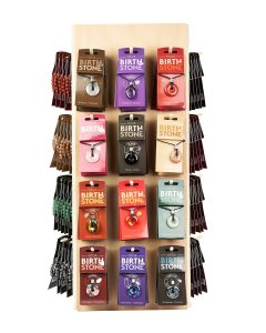 Birthstone Donut Pendant on Thong with Charm Pack (36pcs) NFD