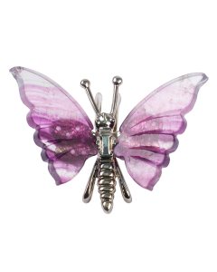 Fluorite Butterfly with Metal Body (1pc) NFD