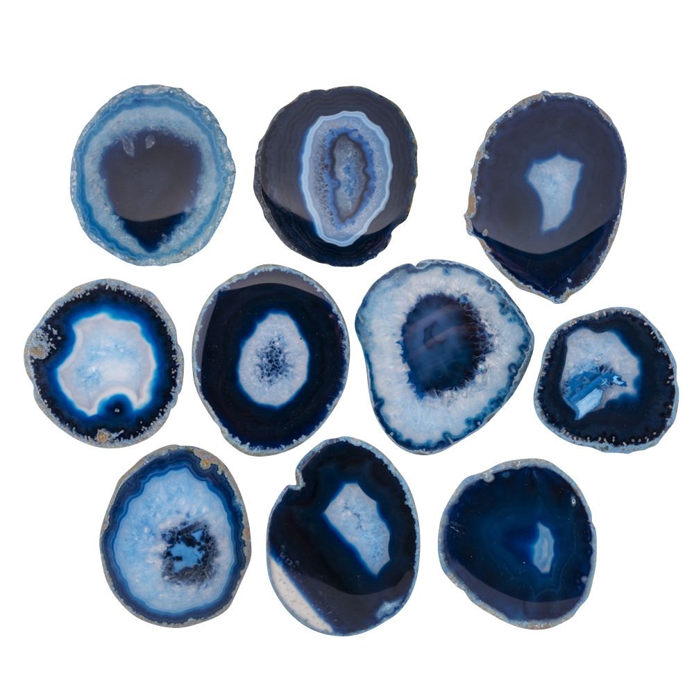 A1 Agate Slice Blue 1.5 to 2
