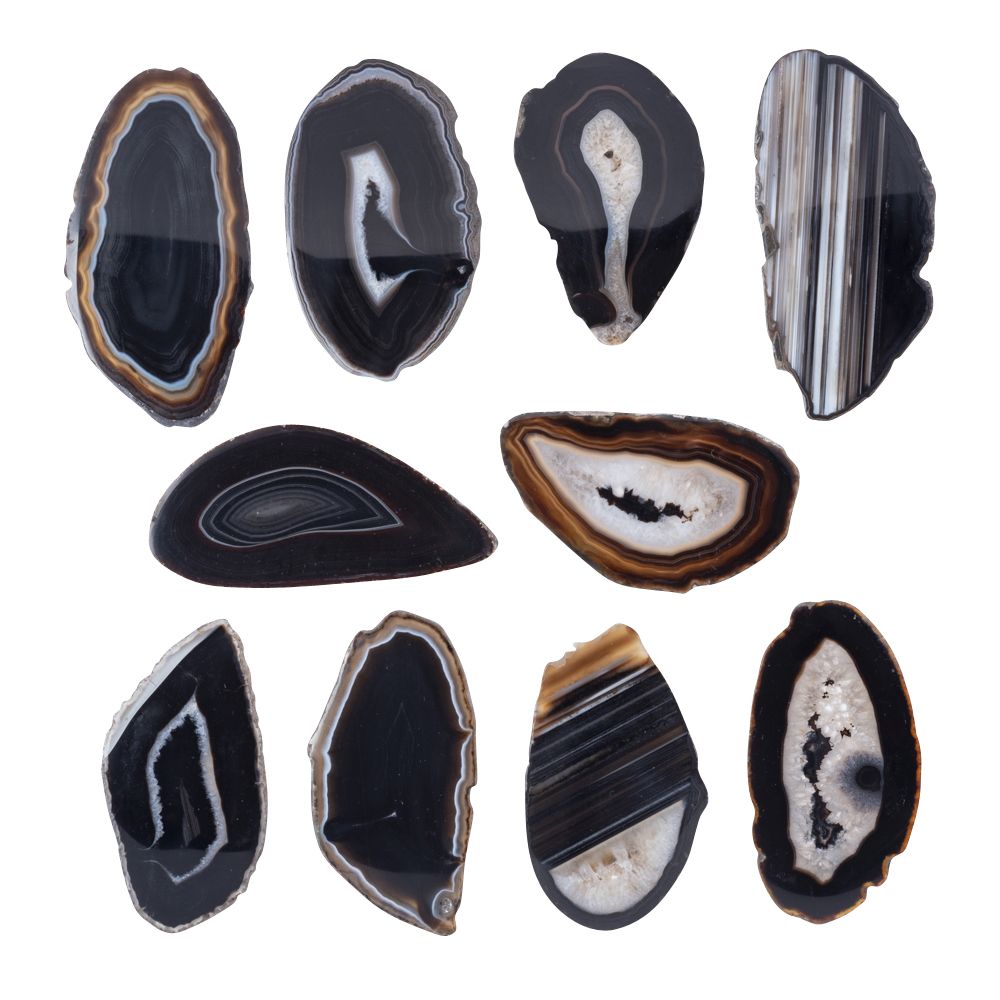 Black agate slab top