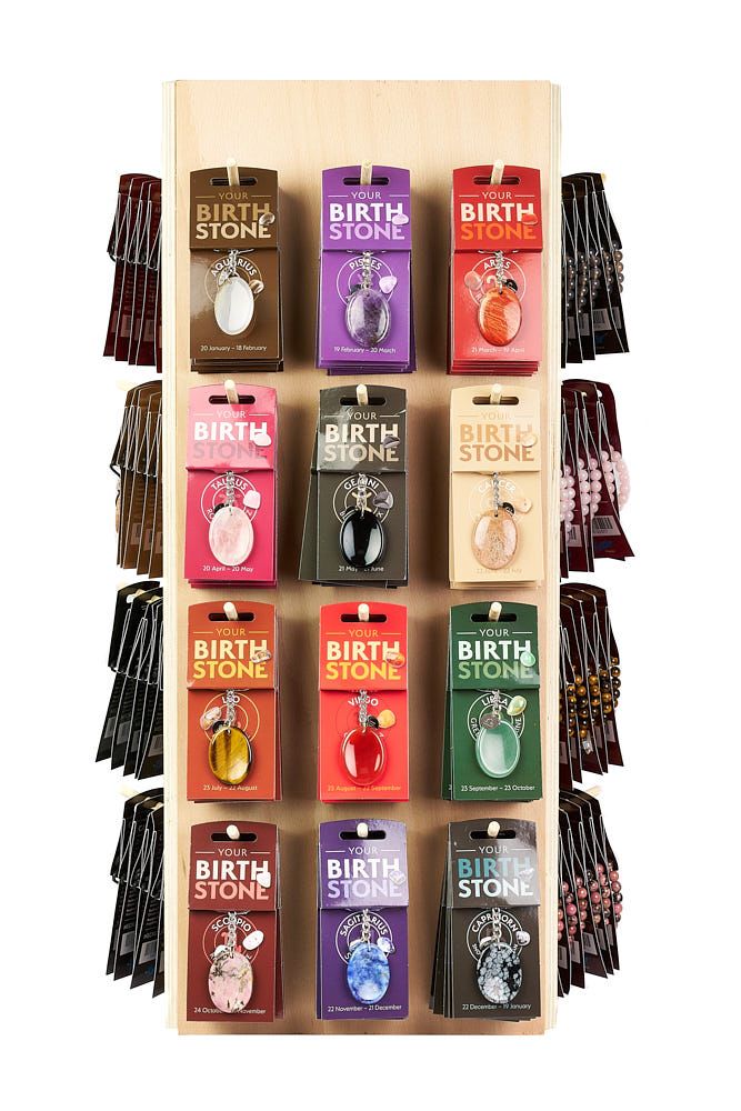 Birthstone with Charm Keyring Pack (36pc) NFD