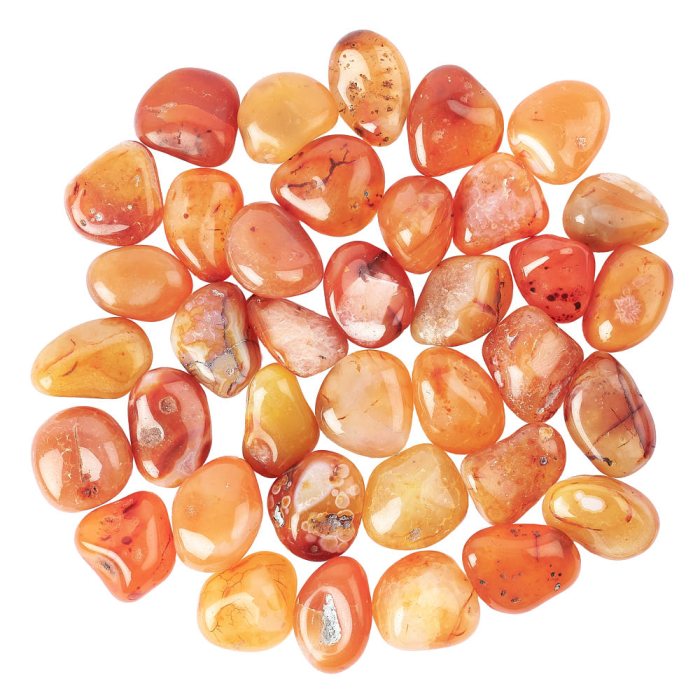Carnelian Small Tumblestone 10-20mm, India (250g) NETT