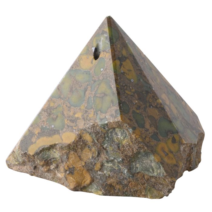 Ajooba Jasper Polished Point Incense Holder, India (1pc) NFD