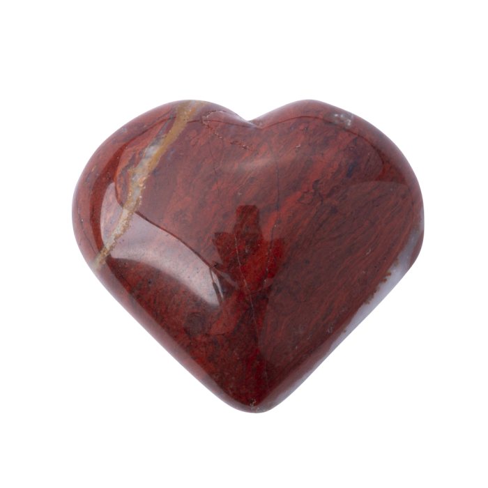 Petrified Wood Puff Heart 25-30mm (1pc) NFD