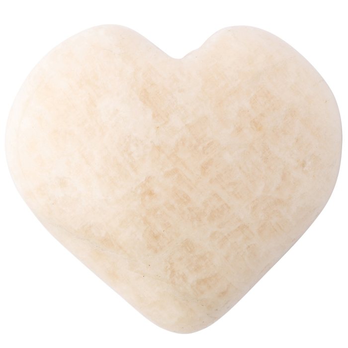 Pink Feldspar Moonstone Puff Heart 25-30mm (1pc) NFD