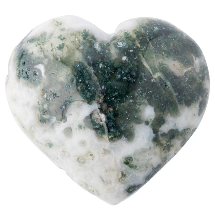 Tree Agate Puff Heart 25-30mm (1pc) NFD