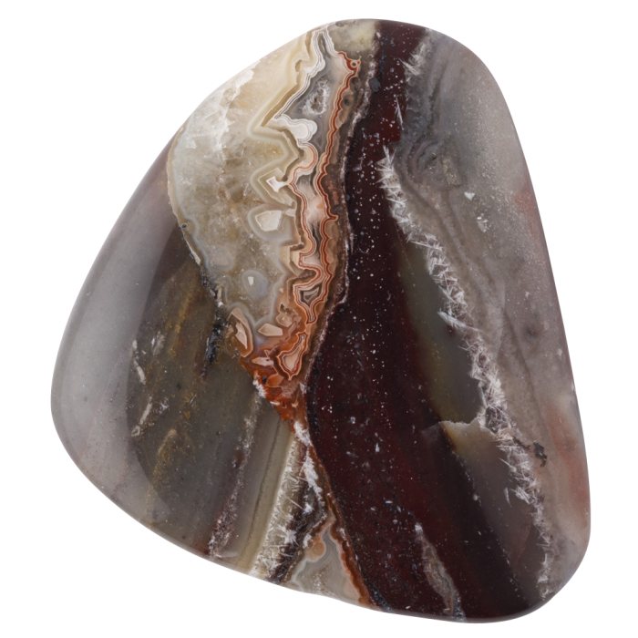 Crazy Lace Agate Tumbled Flat, 15g (1pc) 