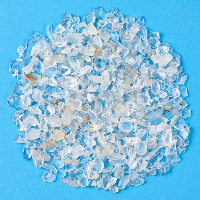 Rock Crystal (Clear Quartz) Tumblestone Chips, India (100g) NETT