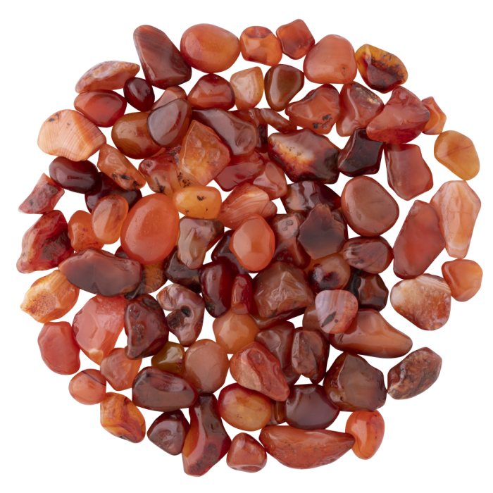 Carnelian Tumblestone Chips approx 8-15mm, India (100g) NETT