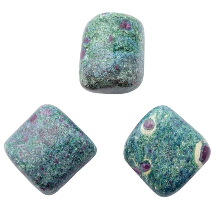 Ruby in Fuchsite 1st Grade Medium Tumblestone 20-30mm India (100g) NFD