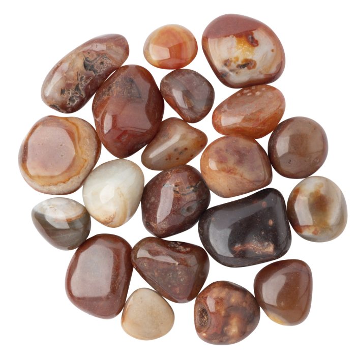 River Carnelian Pebbles C Grade, Brazil (1KG) NFD