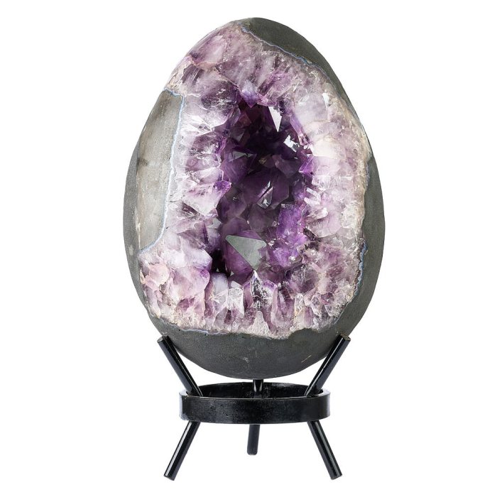 Amethyst Egg on Metal Base 28.8kg, Brazil (1pc) NETT