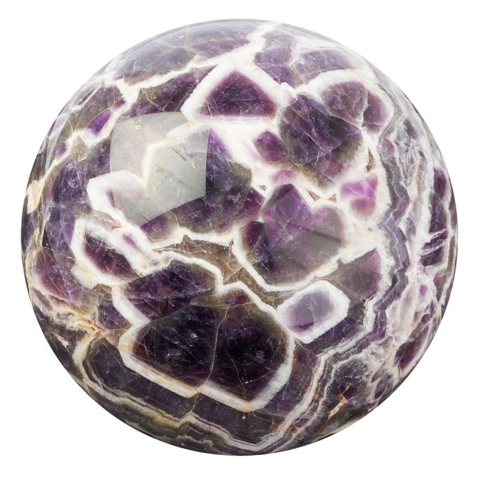 Amethyst Chevron Sphere, Zambia, 2.18kg (1pc) NFD