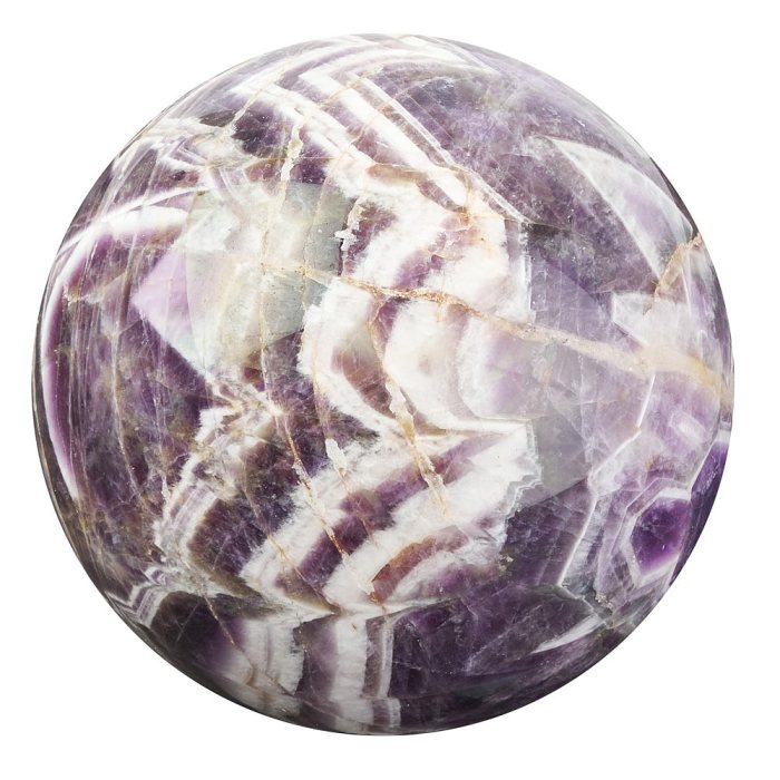 Amethyst Chevron Sphere, Zambia, 1.285kg (1pc) NFD
