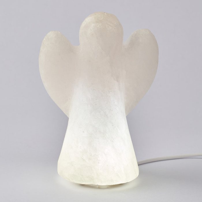 Himalayan Angel Salt Lamp, White, with USB LED (1pc) NFD
