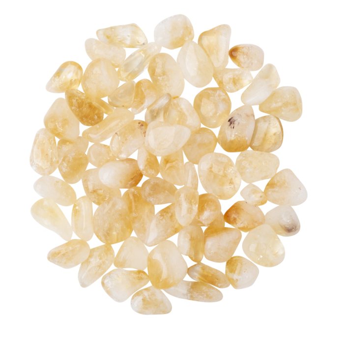 Citrine Heat Treated A Grade XSmall Tumblestone 10-15mm, Brazil (100g) NETT