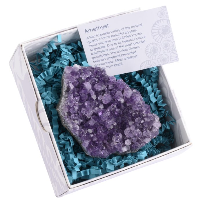 Amethyst Druze 1st Grade in Gift Box, Brazil (1pc) NETT