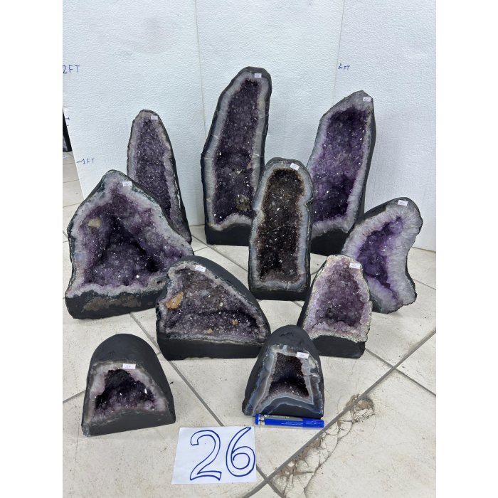 Amethyst Cathedral Crate No.26. 179.4KG (10PCS)