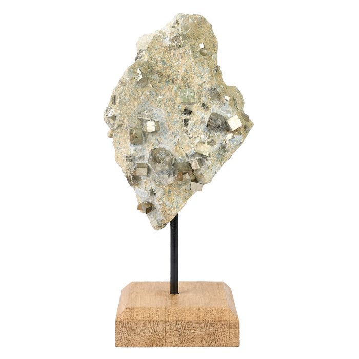 Pyrite Cubes in Matrix, (Navajún, La Rioja, Spain) on Plinth 1.23kg, (1pc)