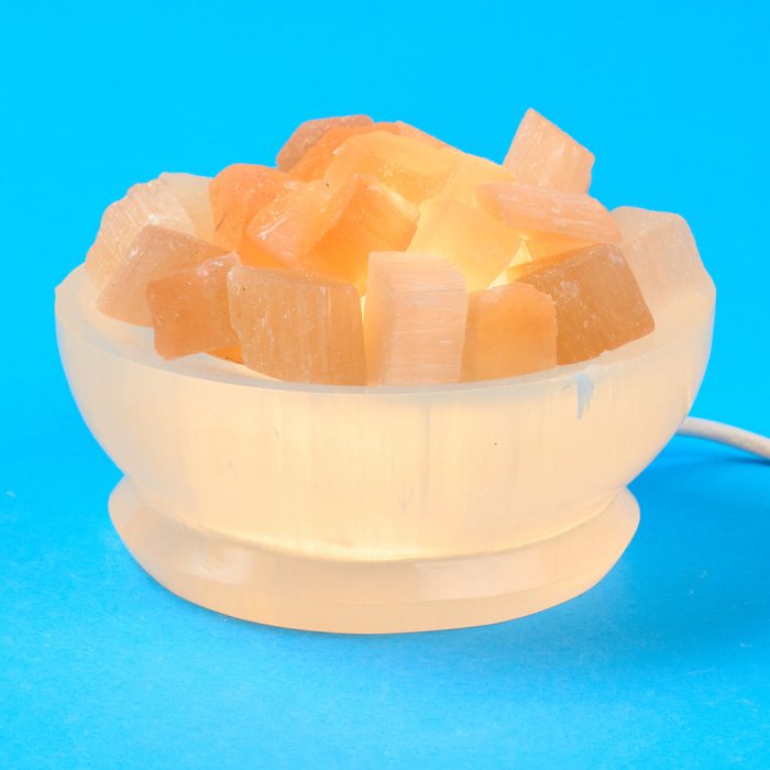 Mini Brazier Selenite Lamp 10cm with USB LED (1pc) NETT
