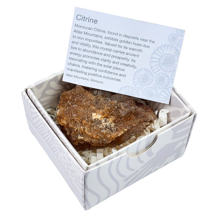 Natural Citrine Crystal in Gift Box, Atlas Mountains, Medium, (1pc) NETT
