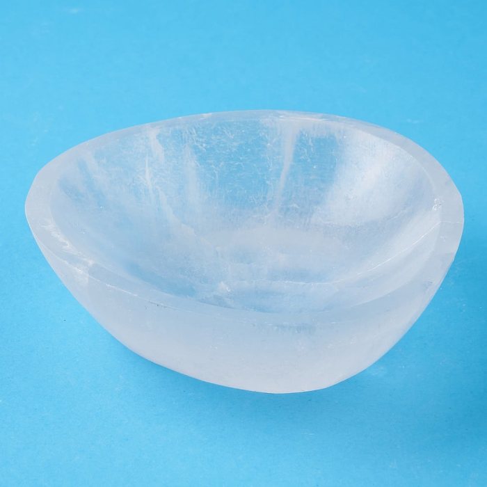 Selenite Freeform Bowl, approx 10cm (1pc)