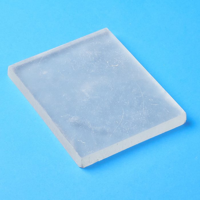 Selenite Rectangle Charging Plate 12x10x1cm (1pc)