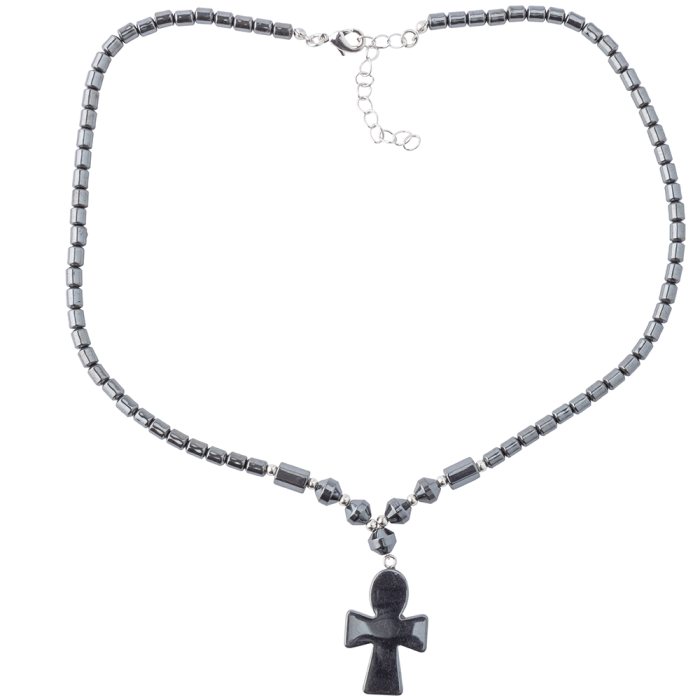 Hematine Cross Necklace 18" Design 32 (1pc) 