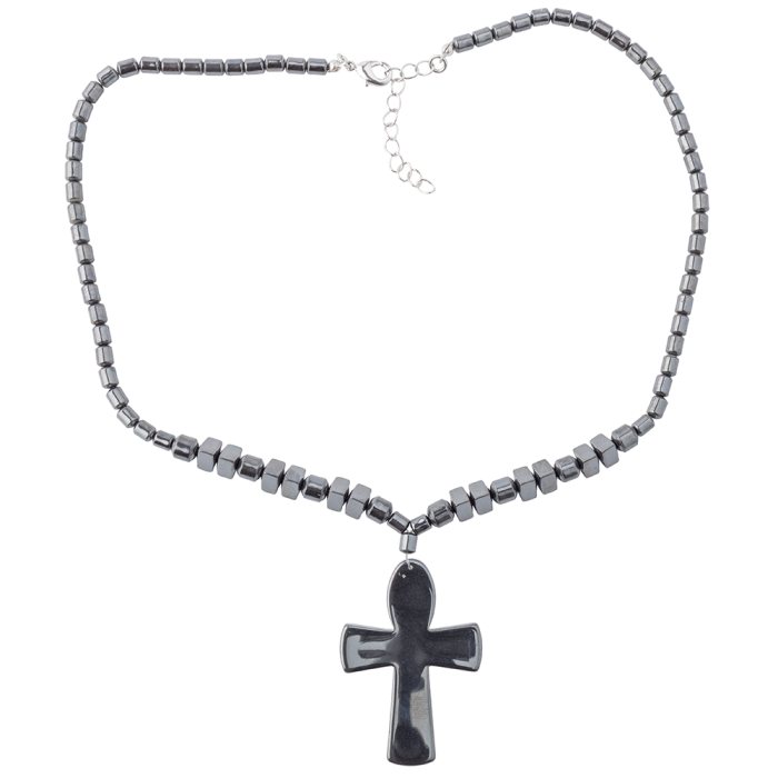 Hematine Cross Necklace 18" Design 33 (1pc) 