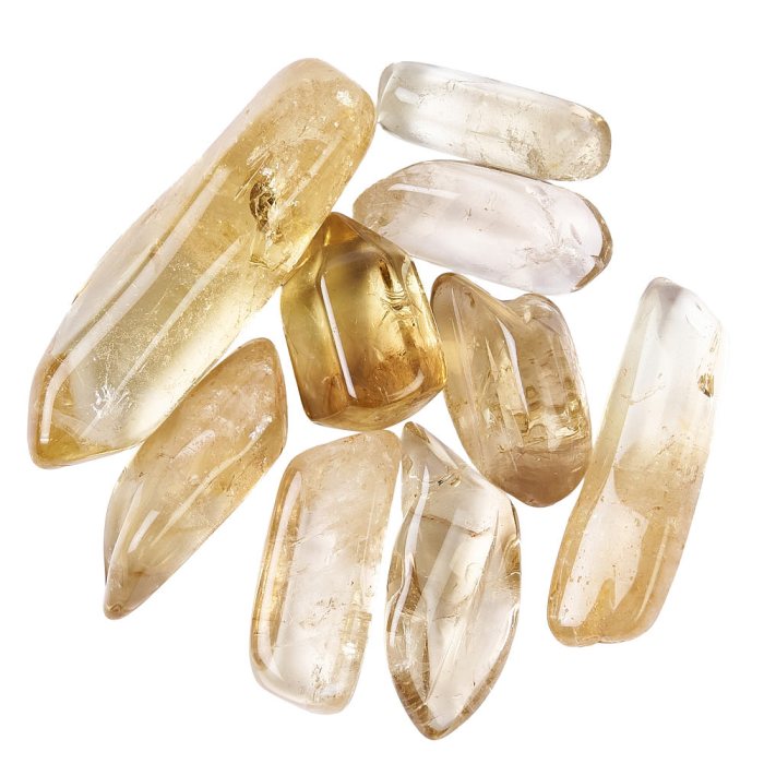 African Citrine Points Tumbled (by the gram)