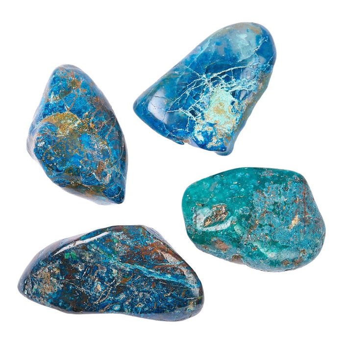 Chrysocolla with Shattukite Tumblestones (by the gram)