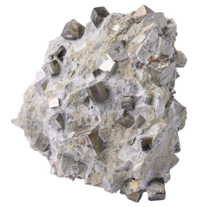 Pyrite Cubes in Matrix approx 5-6", Spain (1pc)