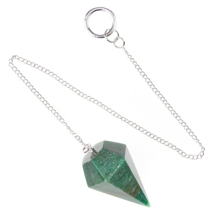 Green Fuschite Pendulum, 25mmx40mm (1pc)