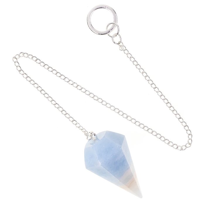 Blue Calcite Pendulum, 25mm x 40mm (1pc)